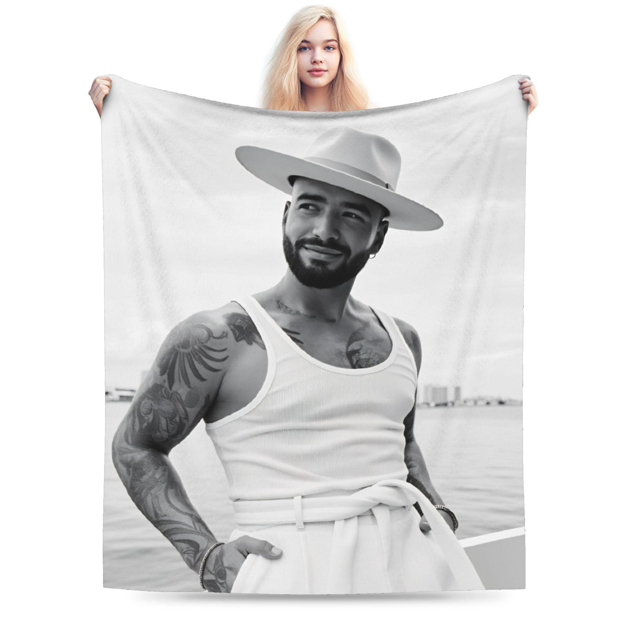 

Maluma Singer Blanket Soft Warm Print Plush Throw Blanket For Boy Girl Couch Bed Flannel Bedspread Bed Cover 75x90cm