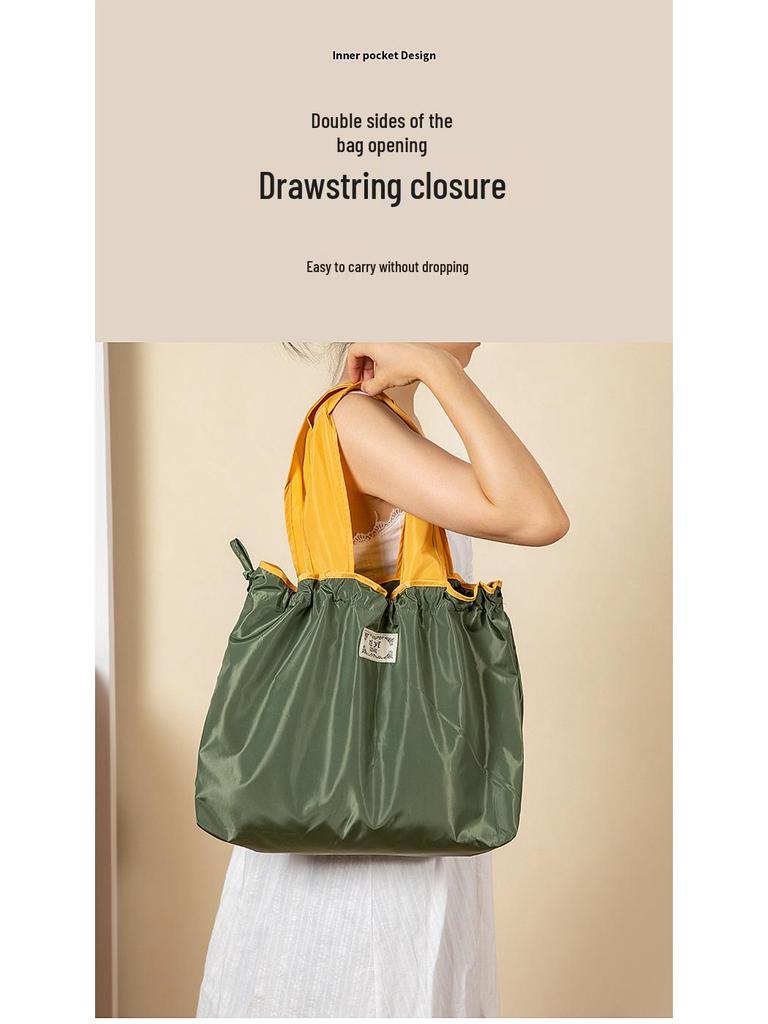 Tragbare Umhänge-Einkaufstasche aus Oxford-Gewebe - Faltbare Tragetasche mit großem Fassungsvermögen für Lebensmittel