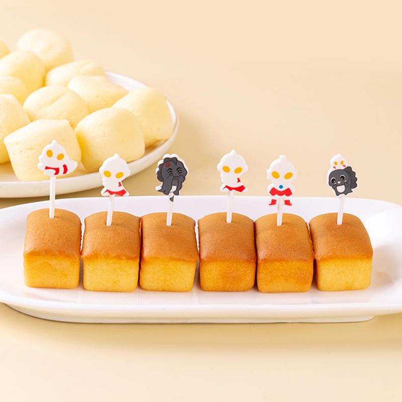 10/6Pcs Creative Cartoon Fruit Fork Plastic Small Fork Sweet Mouth Cake Forks