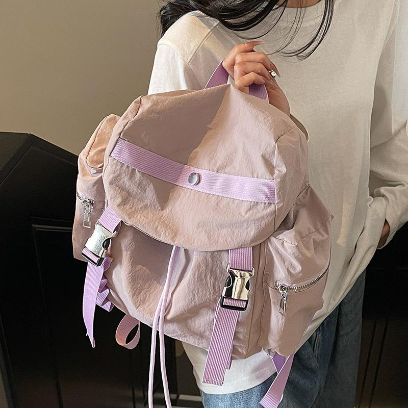 Trend Niche Simple Casual Lightweight Portable Travel Bag Fashion Versatile Sports Commuter Backpack Women