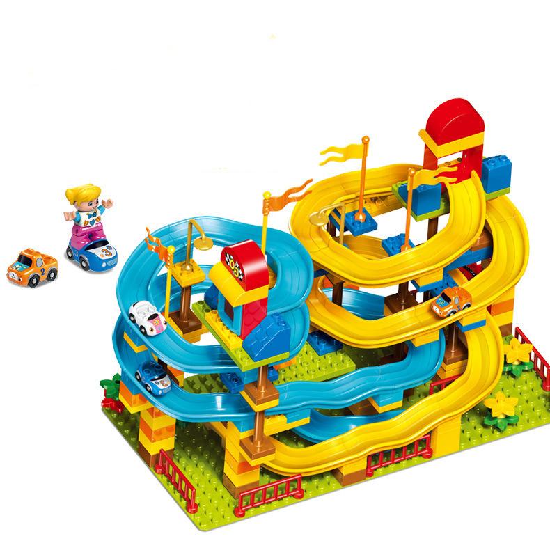 Compatible With Large Particles Building Block Car Track Bulk Parts Track Slide Accessories Children'S Educational Toys