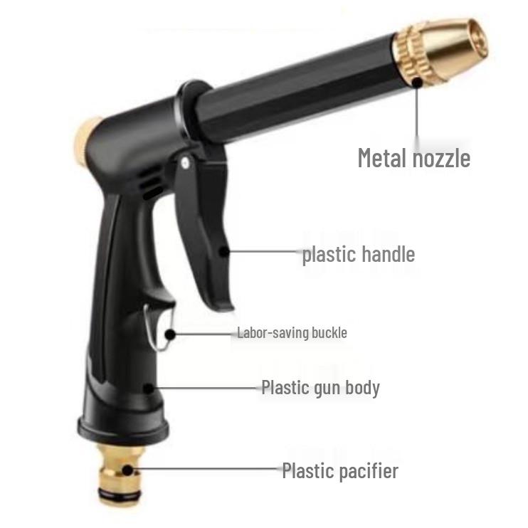 

High-Pressure Household Car Wash Kit: 10m, 15m, or 20m Soft Hose with Spray Gun, Brush, and Faucet Connect, Freeze & Sun-Proof