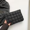 Zipper Cotton Clutch Bag Storage Bag Cosmetic Bag Simple Quilted Padded Makeup Bag  Travel