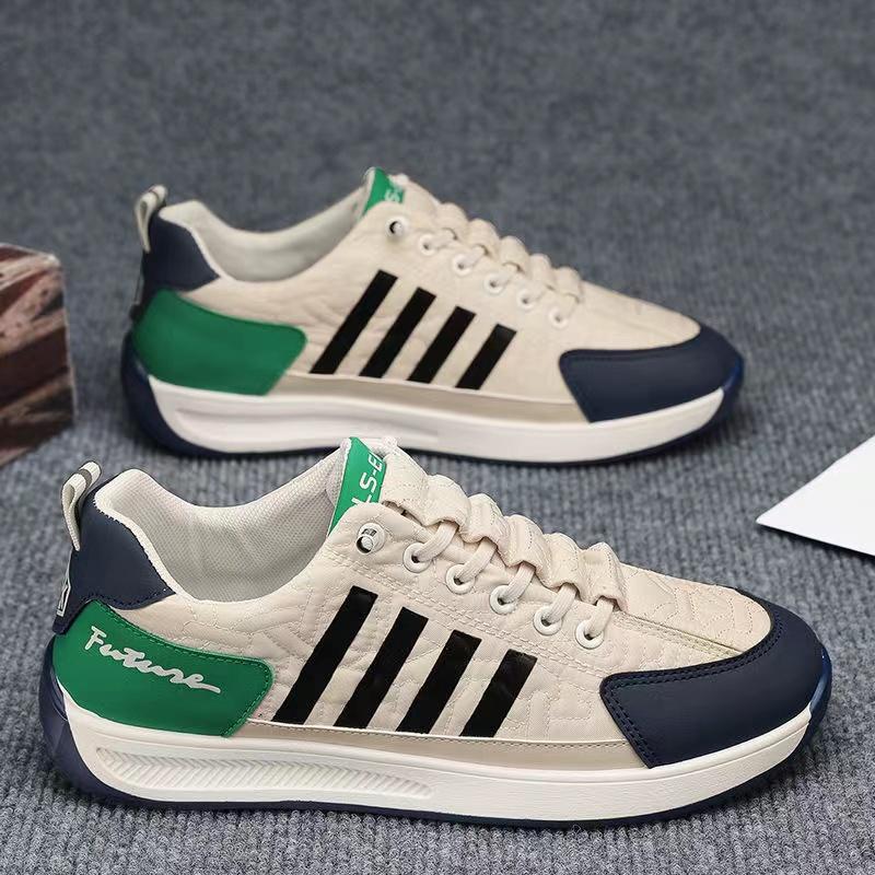 Модные повседневные кроссовки в полоску для мужчин — фото 14