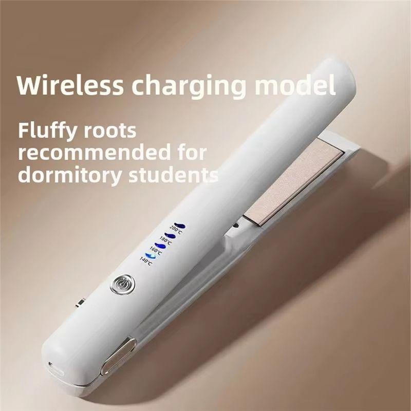 A04V Mini Hair Straightener & Curler USB Travel Curling Iron Dual-Purpose Compact Hair Styler