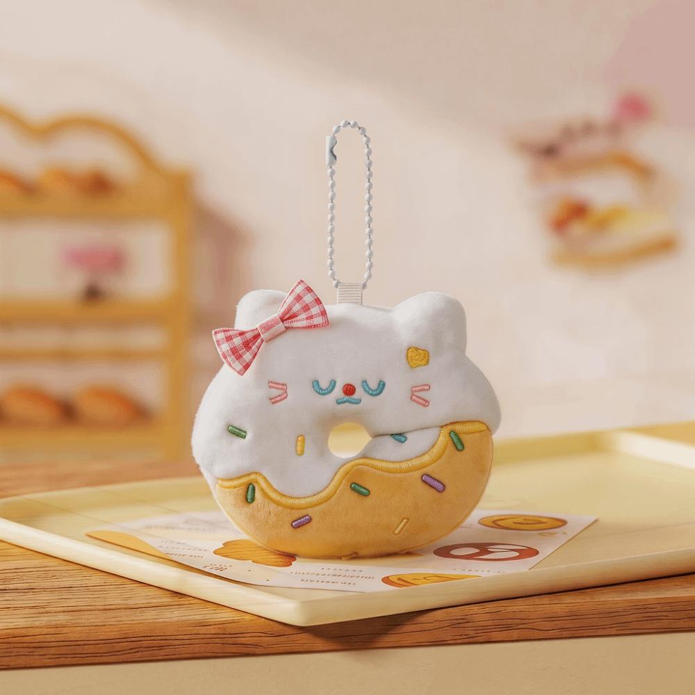 Soft Plush Cute Cat Keychain Furry Design Decorative Charm Plush Doll Keychain  Daily Decoration
