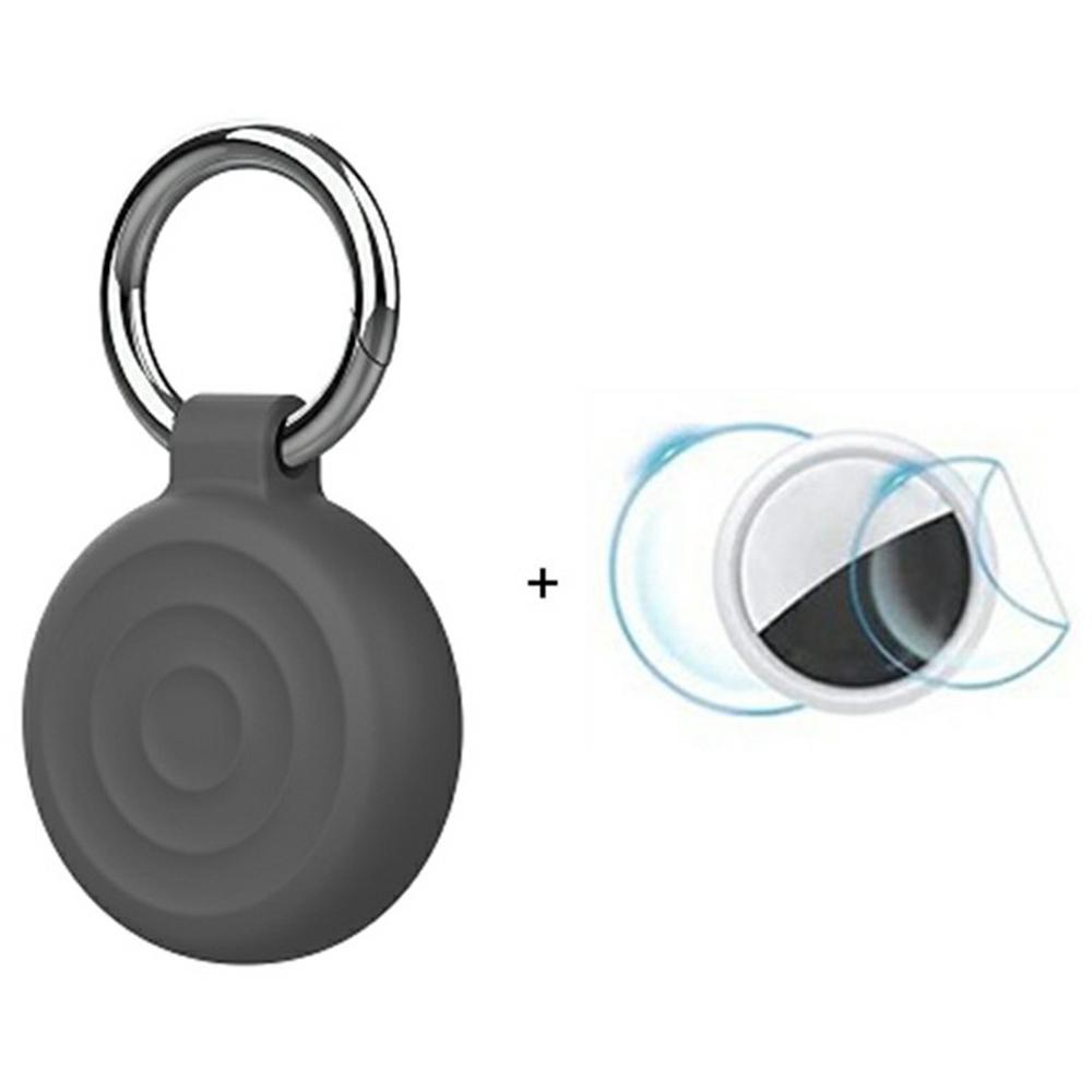 Étui de protection en silicone étanche pour AirTag Tracker, design ondulé, avec film avant/arrière