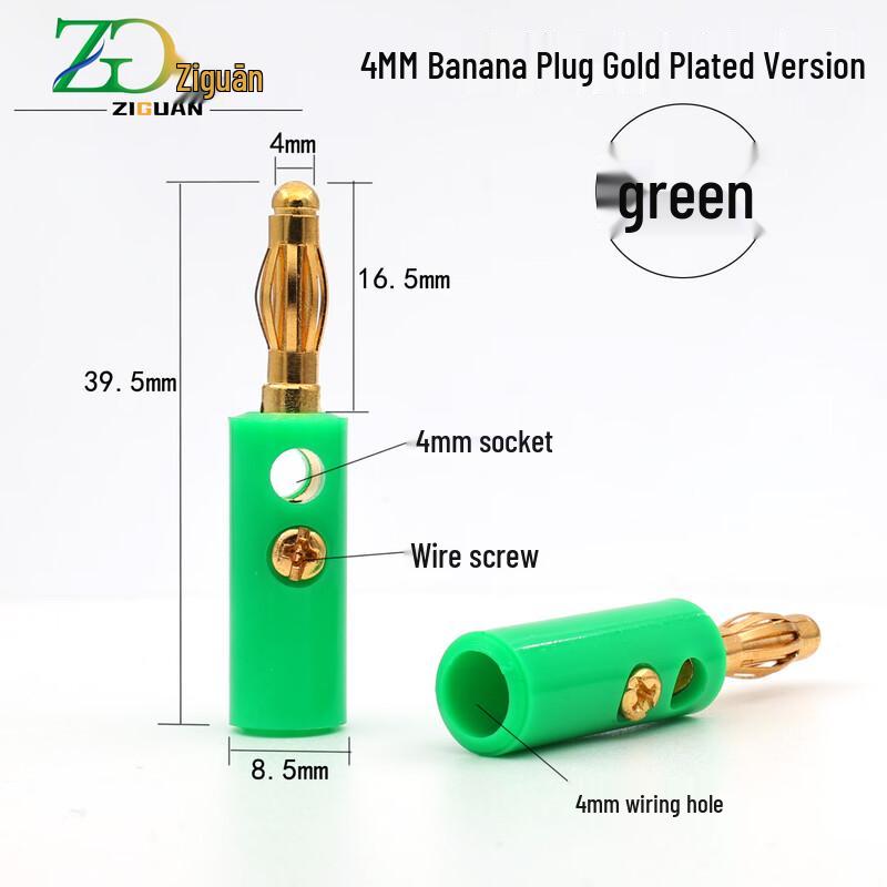 Ziguan 4MM Gold-Plated 32A Banana Plug Connector