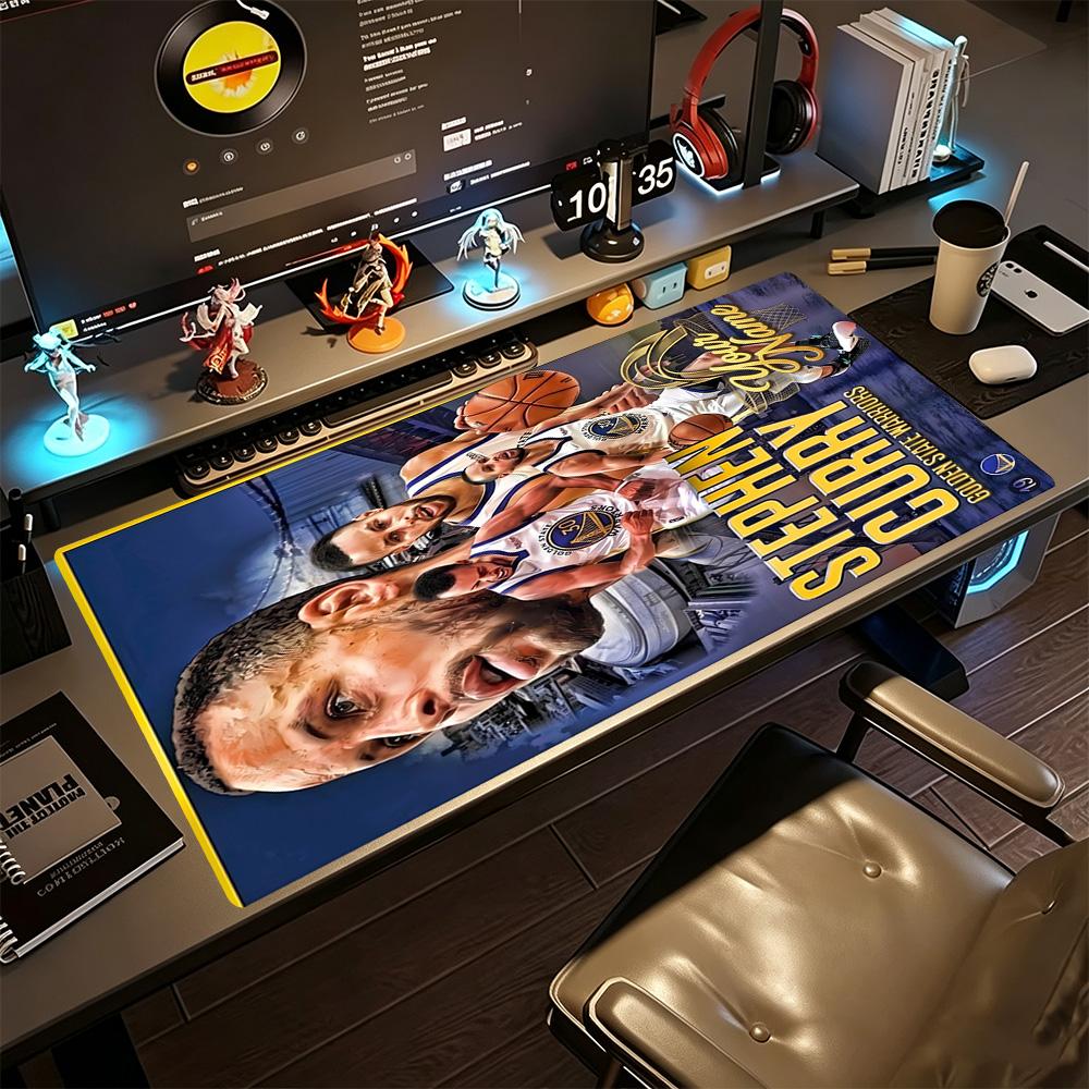 Golden State Warriors Poster Customize Your Name Mouse Pad Desk Mouse Pad Study Desk Mat Non-Slip Rubber Bottom