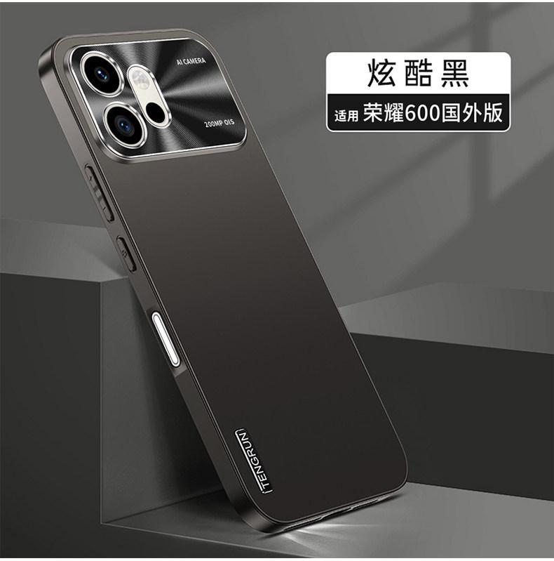 For Honor 600 Pro Case Simple Matte Hard Phone Cover For Honor 600 Metal Lens Shell Non-Slip Fingerprint-Resistant Bumper