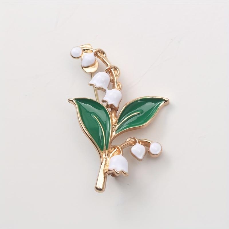 

Light Luxury Convallaria Brooch, Elegant High-Grade Corsage Collar Pin, Fashion Niche Flower Jewelry for Women, Gift for Her N0-6-3681