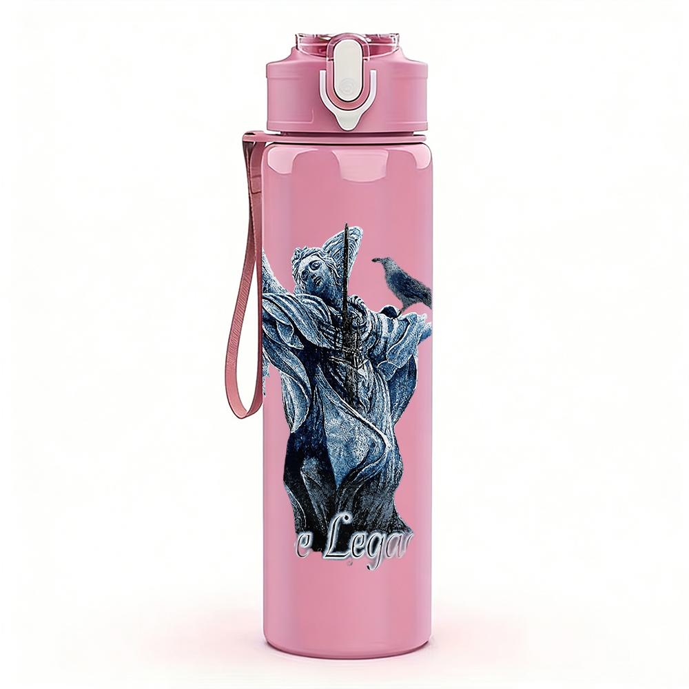 1PC Blue Demon Fantasy Dark Grunge Print 750ml Portable Sports Water Bottle Leakproof Gym Outdoor Travel Drink Cup