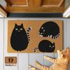 American Minimalist Letter Print Coir-Like Doormat Entryway Outdoor Non-Slip Dirt Trapper Mat