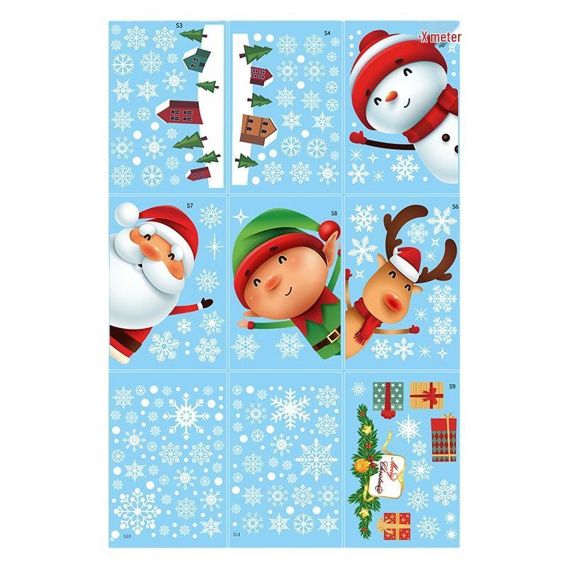 Christmas Reindeer & Snowman Self-Adhesive Wall & Window Sticker