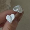 925 Sterling Silver Vintage Earrings For Women Trendy Simple Shinng Heart Earring Jewelry Prevent Allergy Party Accessories