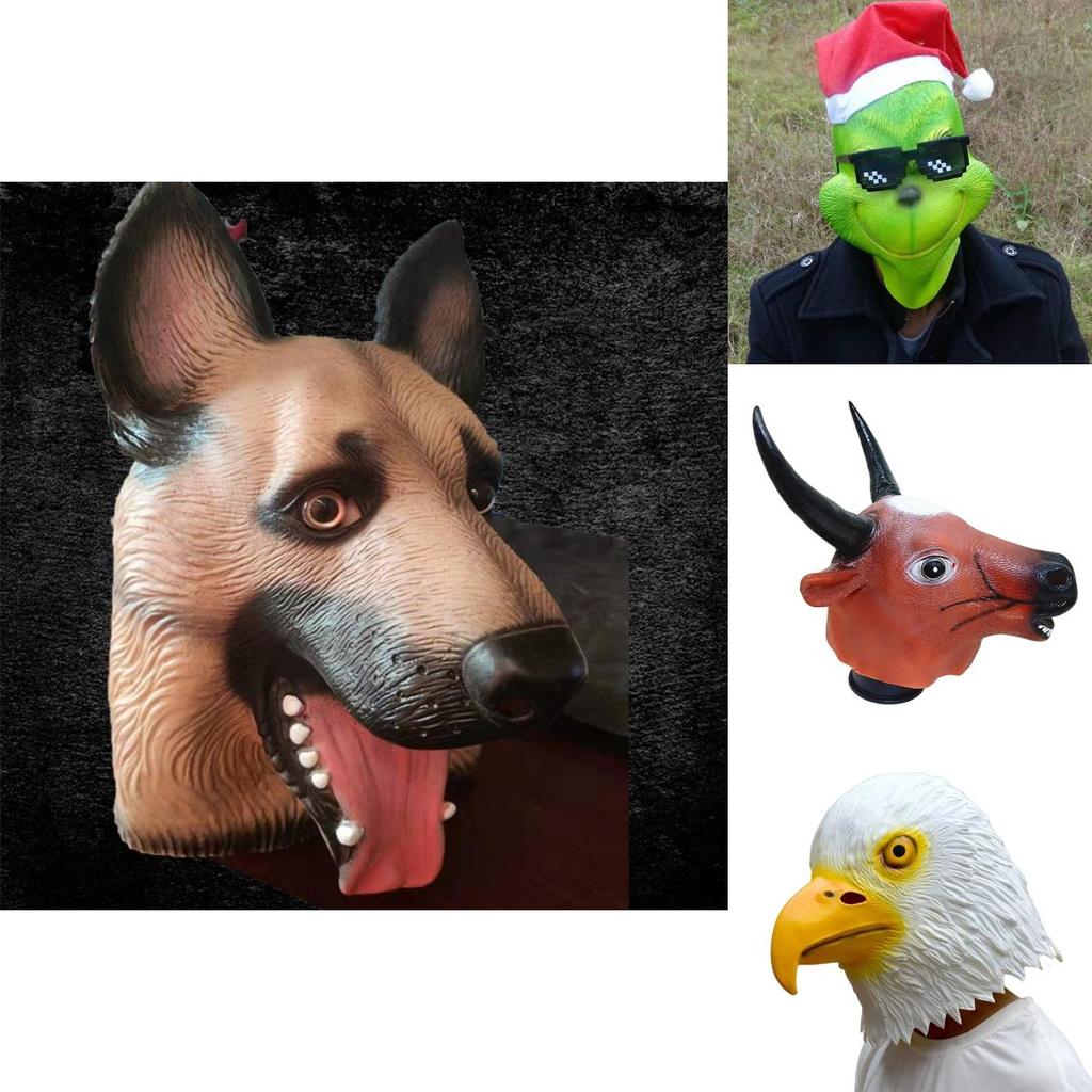 Funny Animal Headgear For Halloween Cosplay Latex Material Various Designs Perfect For Dressing Up Funny Props Characters)