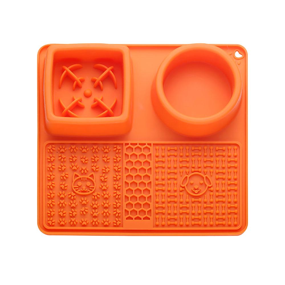 SW Pet Licking Pad Dog Cat Lick Silicone Mat Pet Slow Food Plate Feeding Bowl for Sucker Foods Training Dogs Bathing Distraction