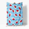 Soft Christmas Throw Blanket Reindeer Santa Claus Holiday Flannel Bedspread Cozy Home Decor Gift Festive Winter Warm Decorative