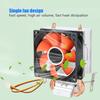 PC CPU Cooler Single Silent Fan 2 Copper Pipe Computer Case Cooler