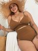 High Waist Plus Size Bikini Women's Swimsuit - European & American Style