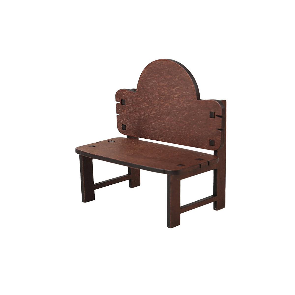 

Vintage European Wooden Mini Chair Desktop Decor, Dollhouse Accessories, Miniature Landscape Home Office Display