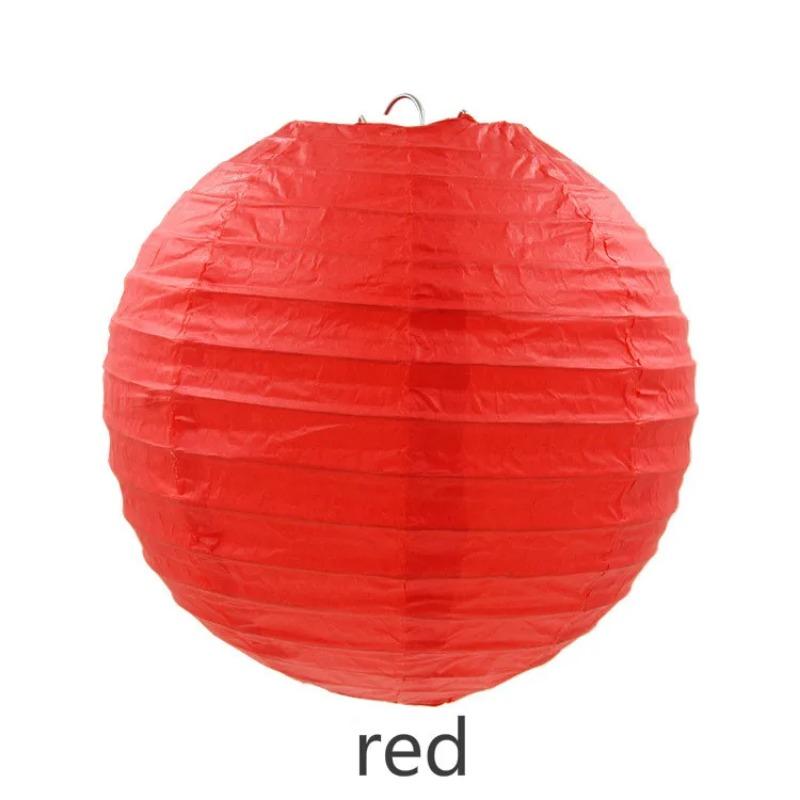 20cm Wedding Decoration Colorful Lantern Lantern Festival Decoration Folding Hand-made Circular Paper Lantern Wedding Children Painting Diy Lantern