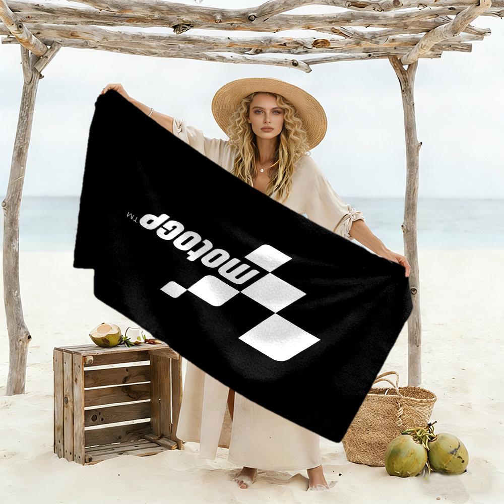 Motogp Flammen Logo Strandtuch Super Weiche Mikrofaser Schnelltrocknendes Gewebe Bequem Leicht