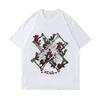 Camiseta de Algodón de Manga Corta Estampado de Calavera XPLR Y2K Sam y Colby Unisex Tops Casuales