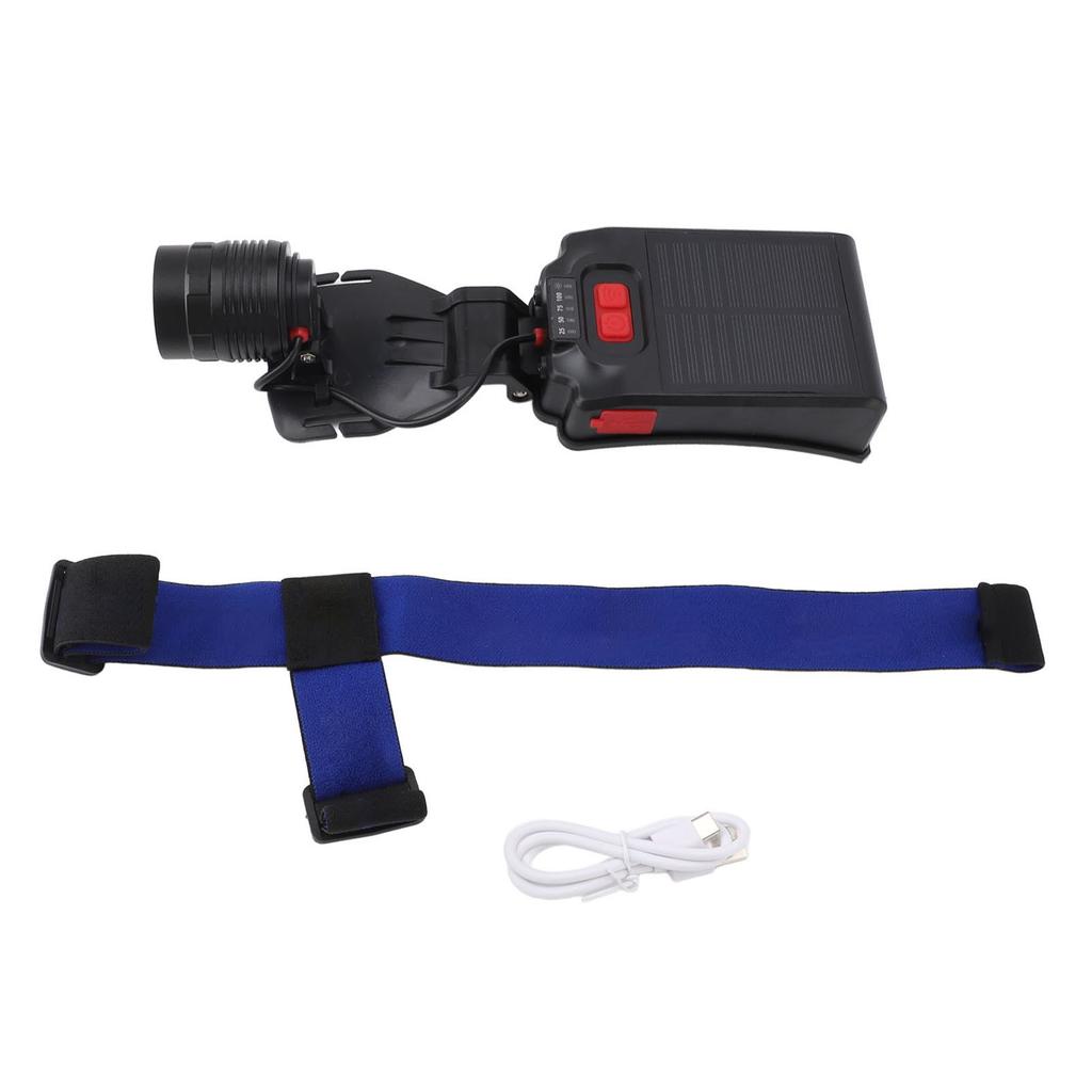 Solar  Light 2700LM Bright IPX4 Waterproof 3 Lighting Mode Rechargeable Sensor Headlamp with 90??