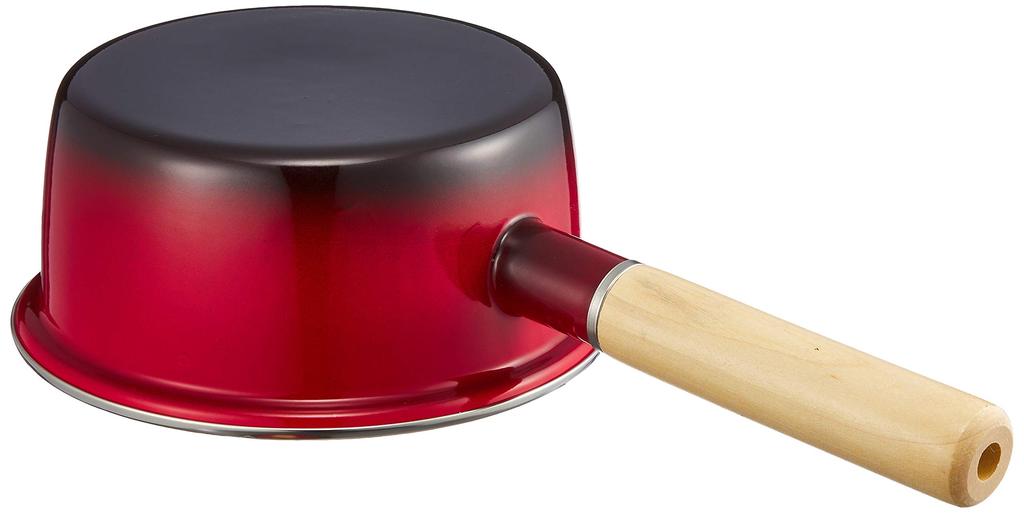 Wahei freiz Smaltovaný džem 16cm červený s víčkem Kompatibilní s IH Rubani Red x Black Pot-au-feu RA-9788