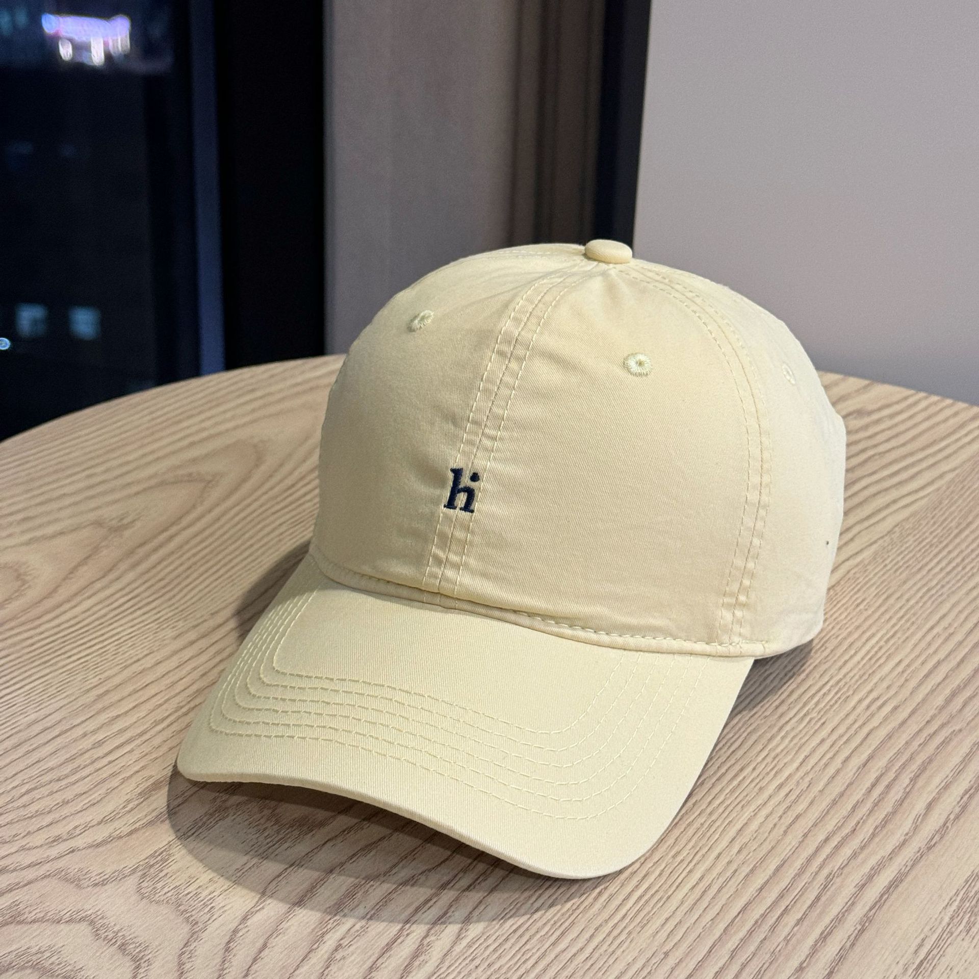 

High-quality pure cotton, washed, new simple design H Letter Embroidered Baseball Cap for Men and Women, Casual Versatile Soft Top Duckbill Cap Adult54-60Adjustable