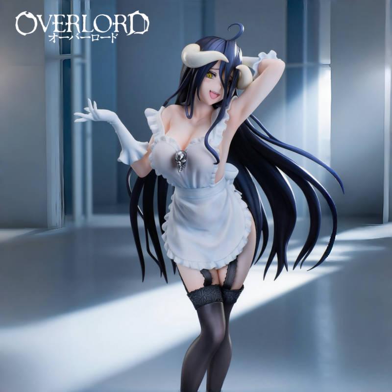 1/7 elCOCO Overlord Albedo Maid Costume Version Anime Figure Black Lace Style Desktop Cute Trendy Toy Collection Model