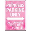 Princess Parking Only Metal Tin Sign Pink Funny Warning Vintage Signs Bar Parking Poster Art Decor 8x12 Inch Tin Sign Rectangle