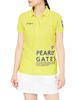 PEARLY GATES Women's Honeycomb River Short Sleeve Polo Shirt (Size 0, Lime, Size 130) (Product Code: 055-3160402)