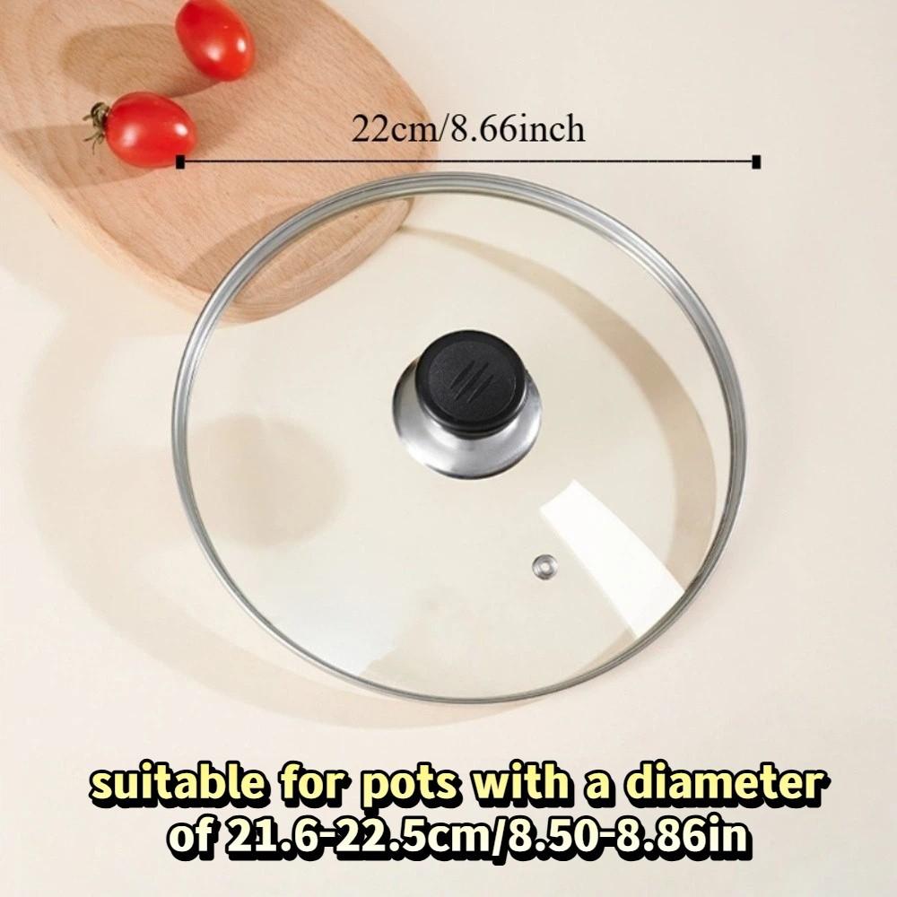 Universal Vertical Pan Lid 14-38cm/6-15in Visible Wok Cover Tempered Glass Pot Lid Dish