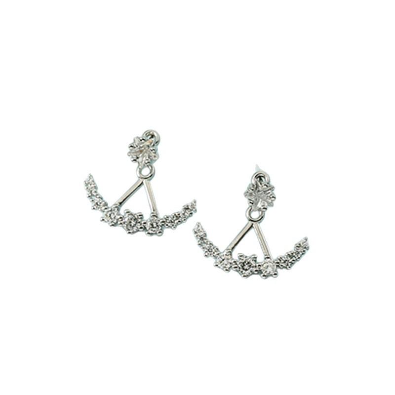 Arc Rear Hanging Earrings, High-end Niche Design, Female Versatile and Exquisite Female Stud Earrings