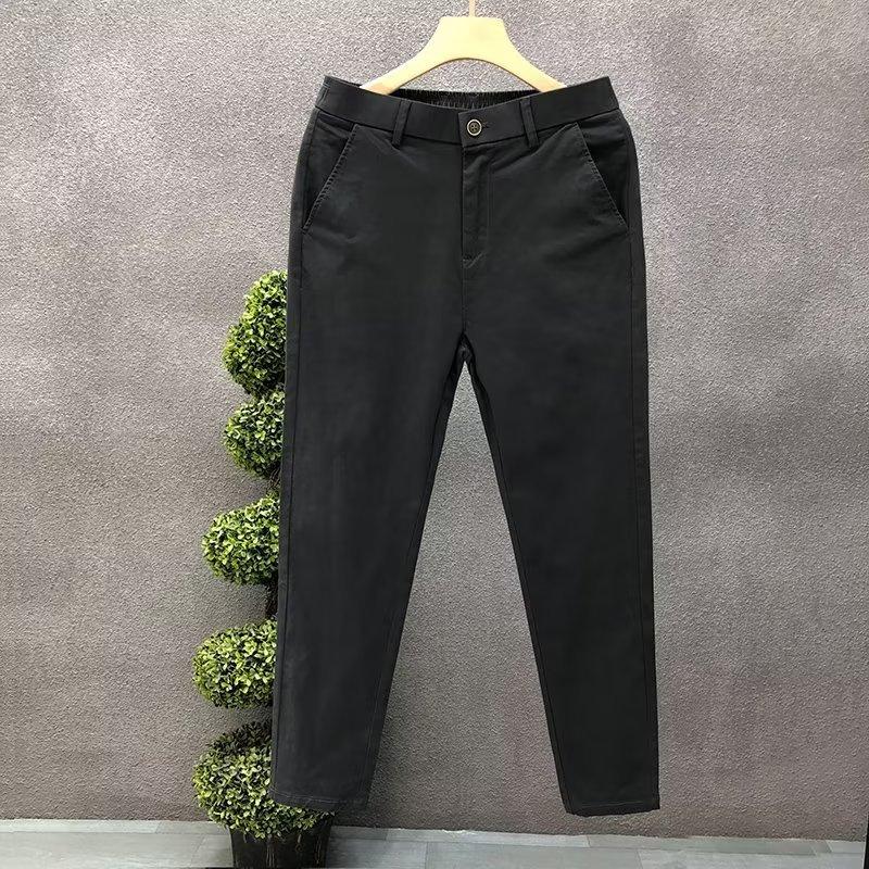Men's Casual Trousers Summer Trendy Thin Cotton Small Straight-leg Pants Business Pants