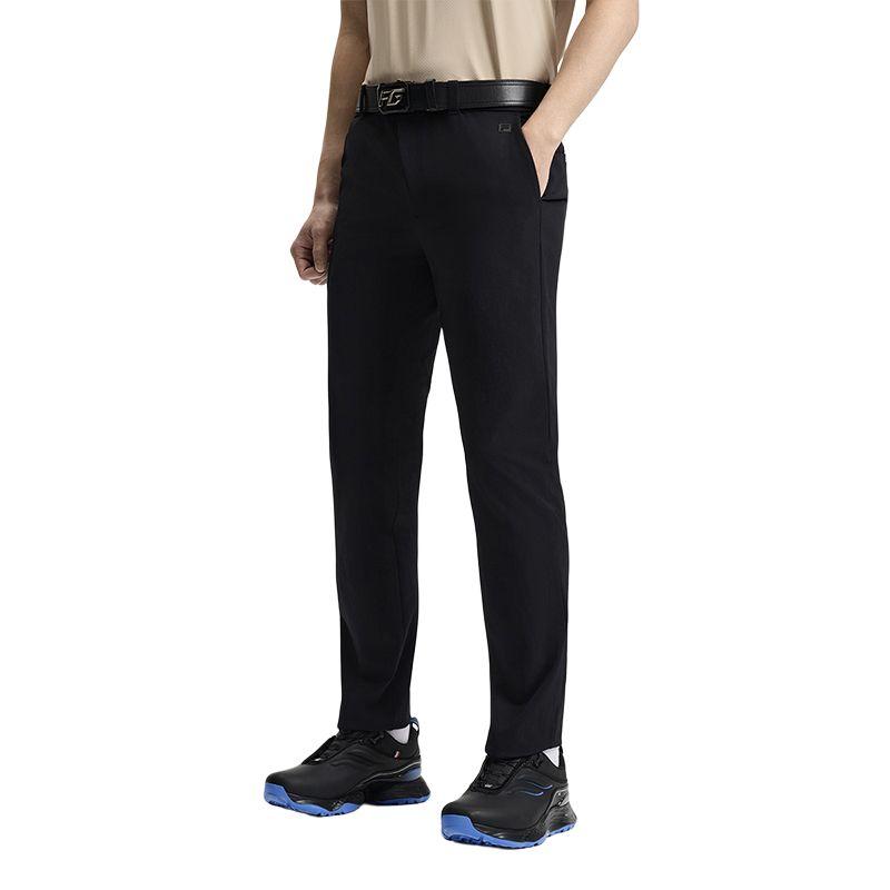 FILA Golf Series Solid Color Comfortable Woven Durable Casual Pants Men bottoms Deep-Black A11M525801F-BK