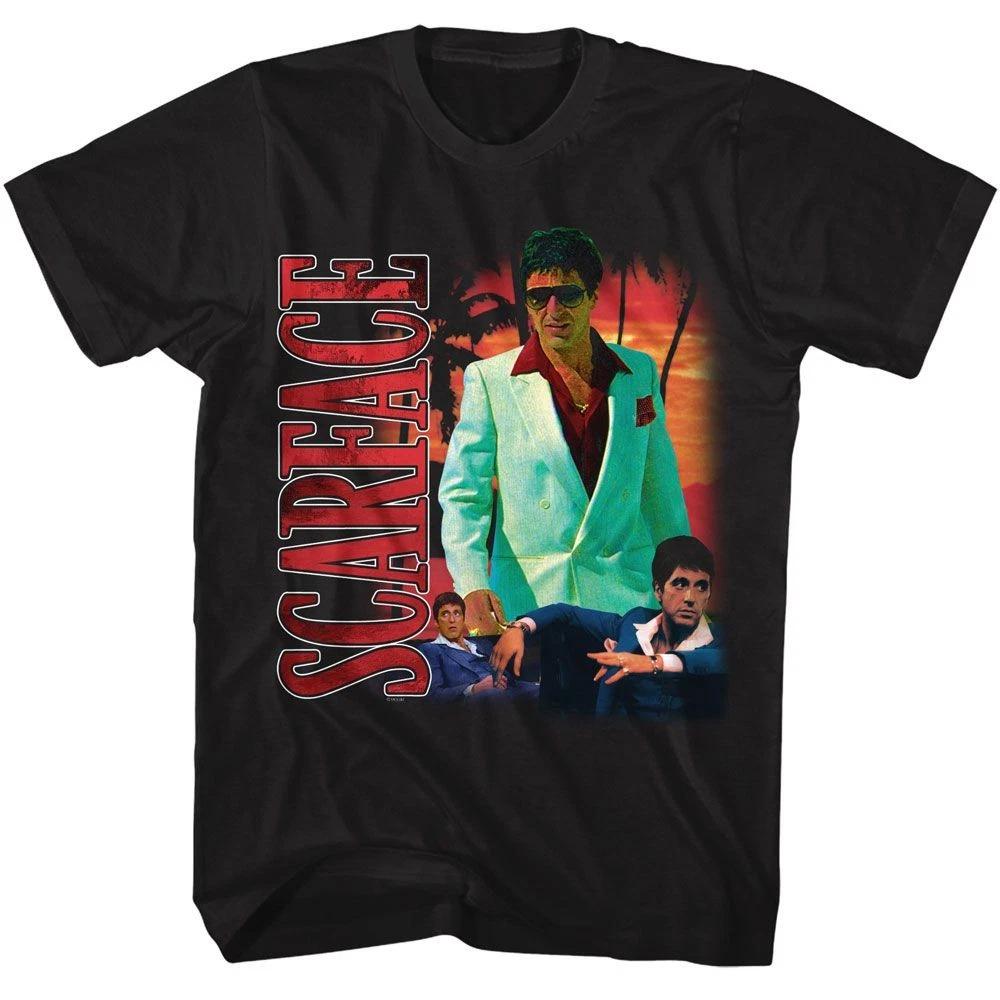 Scarface Collage With Palm Tree Bg Movie  Children s T-shirt 120