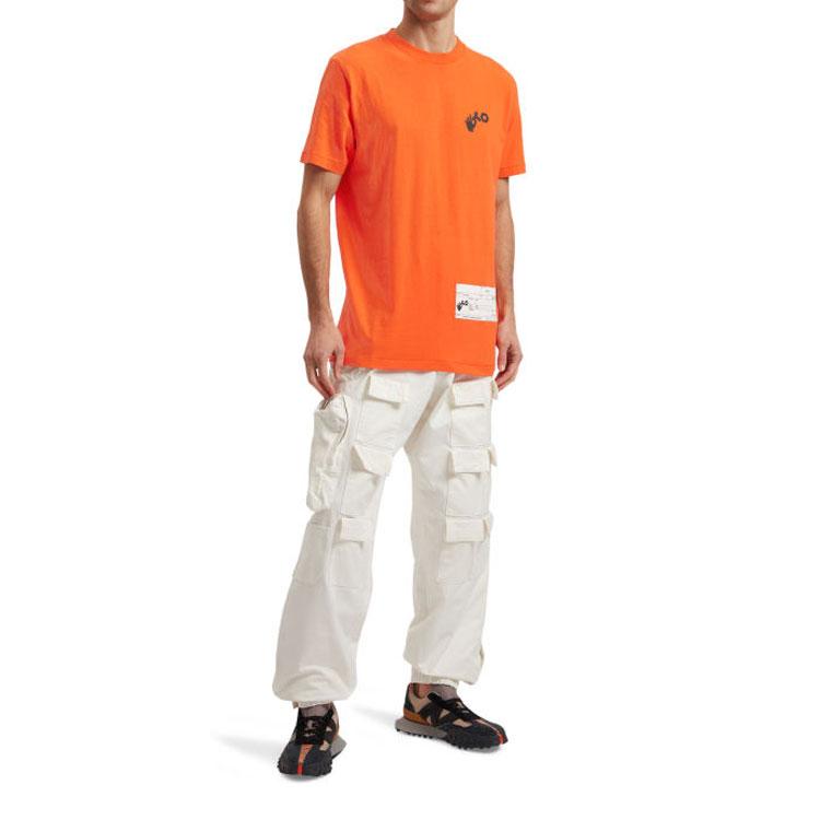 OFF-WHITE x Teenage Engineering SS22 Logo Print Round Neck Short Sleeve T-Shirt Men Tops Orange OMAA027T22JER0012001