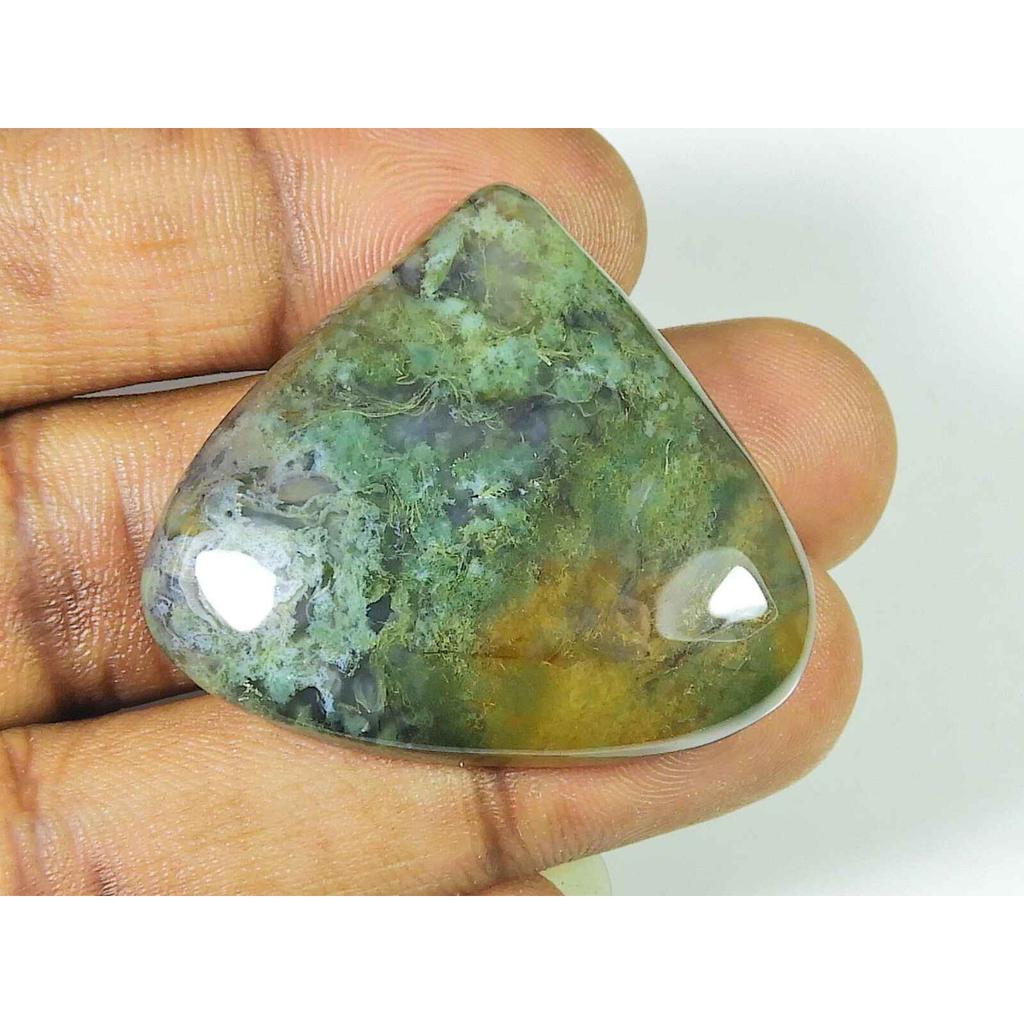 87Cts. Natural Affrican Bloodstone Pear Cabochon Loose Gemstone 36X40X09 MM SK-1836