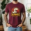 New Summer 100 Pure Cotton TShirt Rawr Cute TRex Dinosaur Cartoon Style Street Cool Casual Tee Breathable Short Sleeve