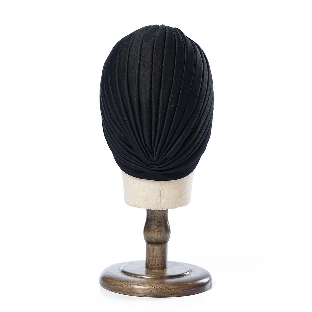 Muslim Fashion Women Elastic Alloy Drill Twist Knot Hat Chemo Cap Cancer Hat Islamic Femme Headscarf Indian Hat Headband Turban