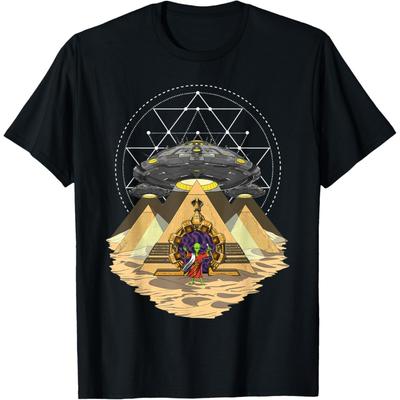 Alien Abduction Egyptian Pyramids UFO Aliens T-Shirt