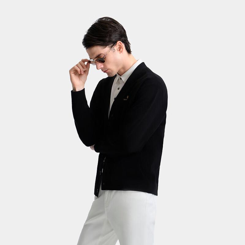 BIYINLEFEN Men's V-Neck Wool Blend Cardigan