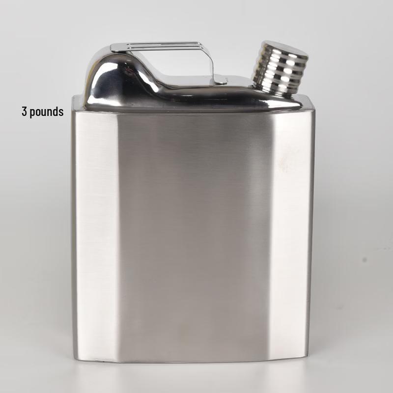 Portable Stainless Steel Oil Drum Hip Flask