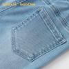 Balabala Girls' High-Waist Flared Denim Jeans