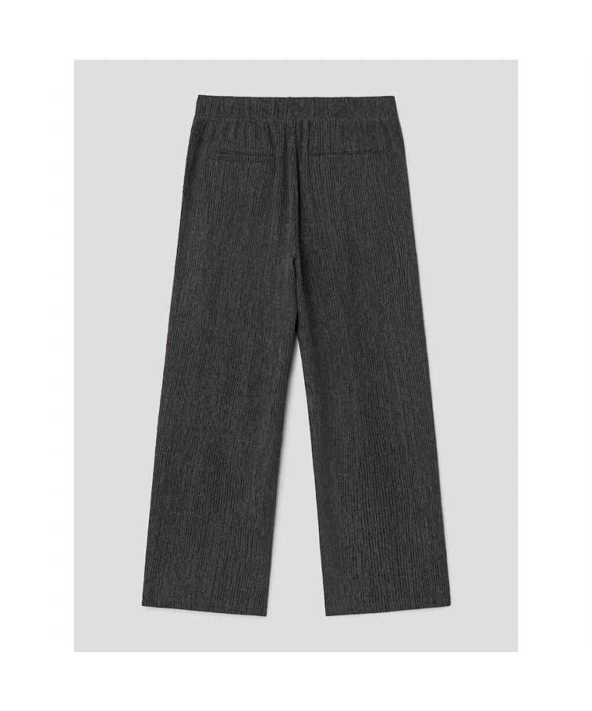 8SECONDS Two-Tone Crease Wide Fit Elastic Waist Pants - Ash