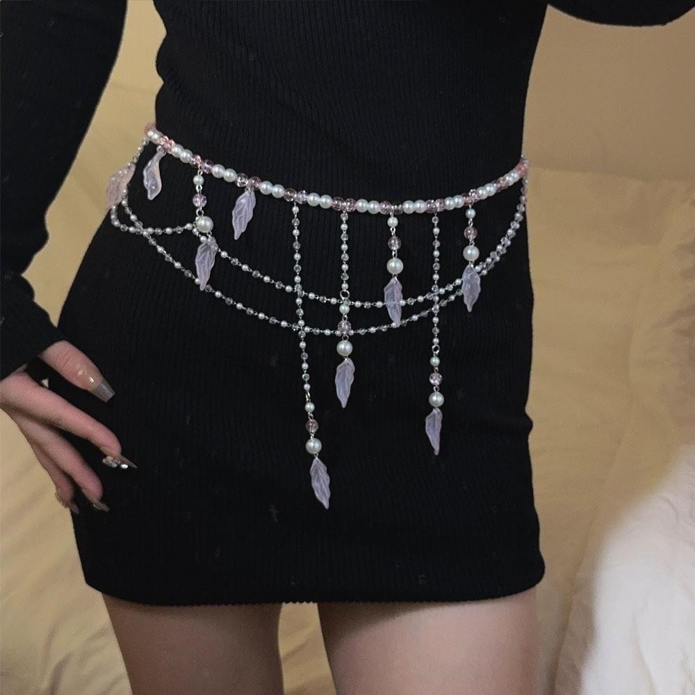 Fashion Metal Waist Chains Dress Accessories Advanced Hip Chain Versatile Elegant Belly Chain Waistband for Women