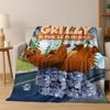 Lustige Grizzy und die Lemminge Cartoon Flanelldecke Weiche Warme Überwurfdecke für Bett Schlafzimmer Zimmer Wohnzimmer Reise Picknick Kind